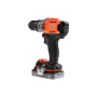 BLACK & DECKER 18V Drill Driver with 2x2.0 Ah Batteries , BCD383D2XK-QW