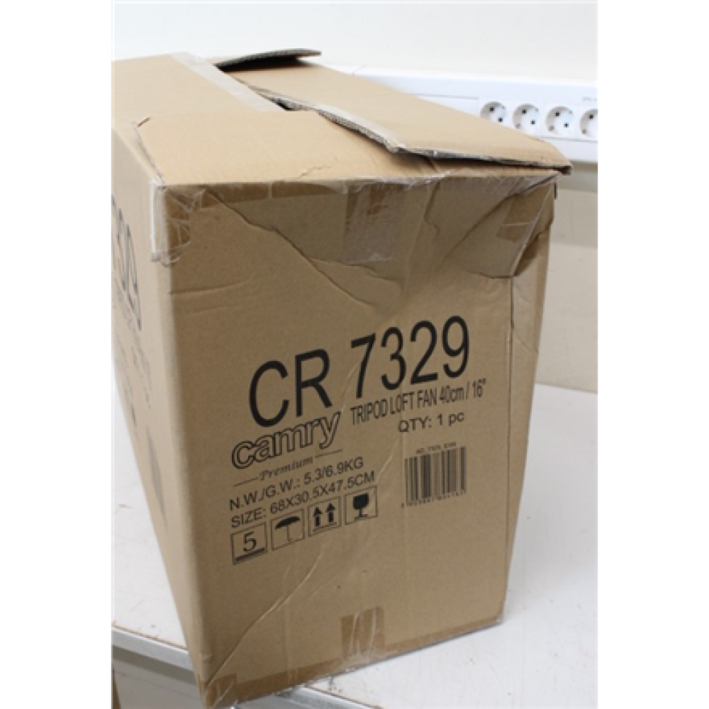 SALE OUT. Camry CR 7329 Tripod Loft fan 40cm / 16”, Black , Camry , Fan , CR 7329 , Tripod Loft fan , DAMAGED PACKAGING , Black , Diameter 40 cm , Number of speeds 3 , Oscillation , 100 W