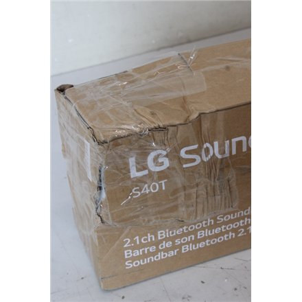 SALE OUT. LG Soundbar S40T for TV 2.1 ch. with Bluetooth , LG Soundbar 2.1 Channel Sound System , S40T , 27 , IPS , FHD , 16:9 , 60 Hz , 14 ms , 1920 x 1080 , 250 cd/m² , HDMI ports quantity 2 , Black , Warranty 23 month(s) , DAMAGED PACKAGING , Bluetooth