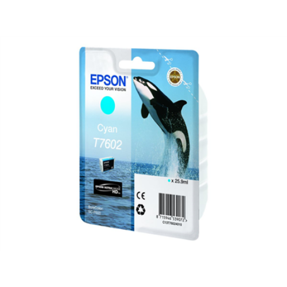 Epson T7602 , Ink Cartridge , Cyan