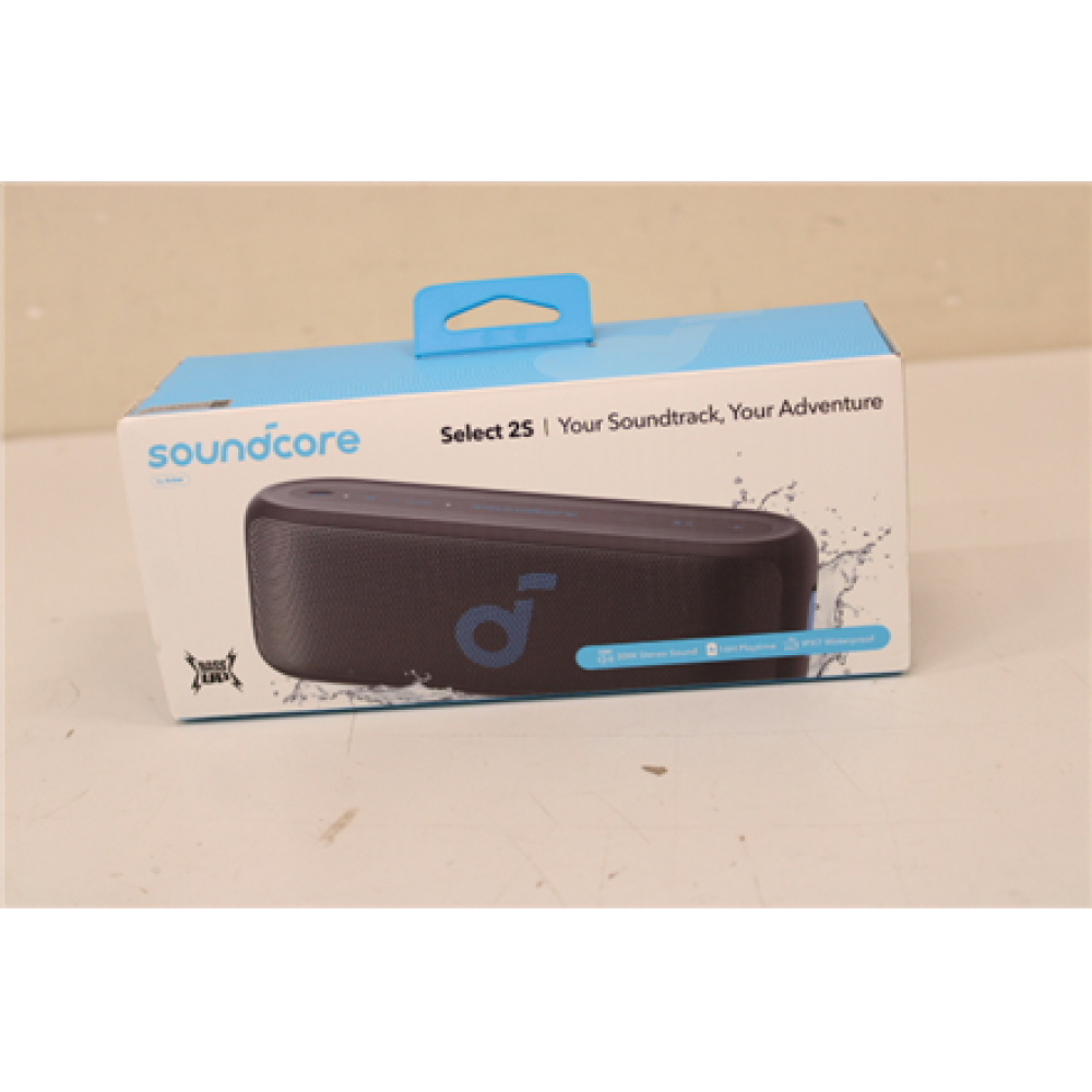 SALE OUT. Anker Soundcore Select 2S Bluetooth Speaker , Anker Soundcore , Portable Bluetooth Speaker , Select 2S , DAMAGED PACKAGING, DEMO , 20 W , Bluetooth , Black , Portable , Wireless connection