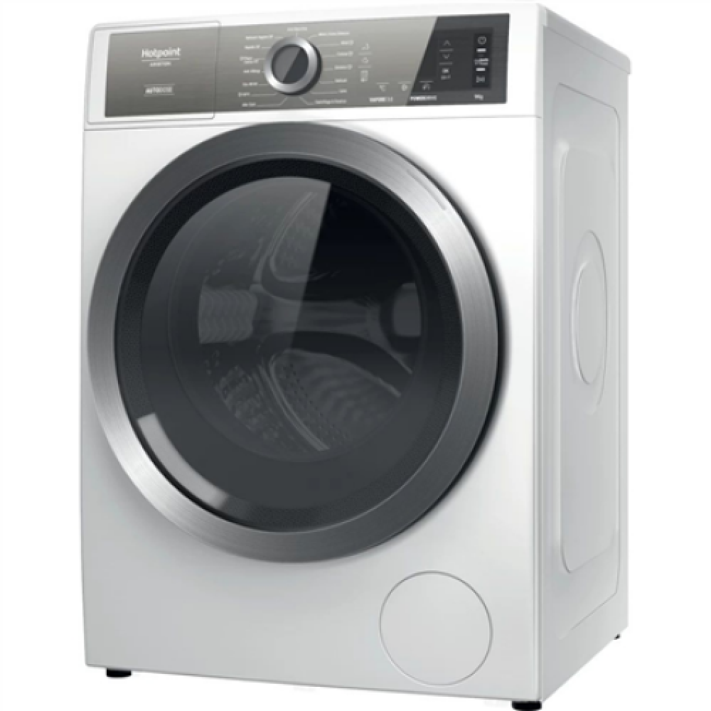 Hotpoint Washing machine H8 W946WB EU Energy efficiency class A, Front loading, Washing capacity 9 kg, 1400 RPM, Depth 64.3 cm, Width 59.9 cm, Display, LCD, Steam function, Dosage assistant, White