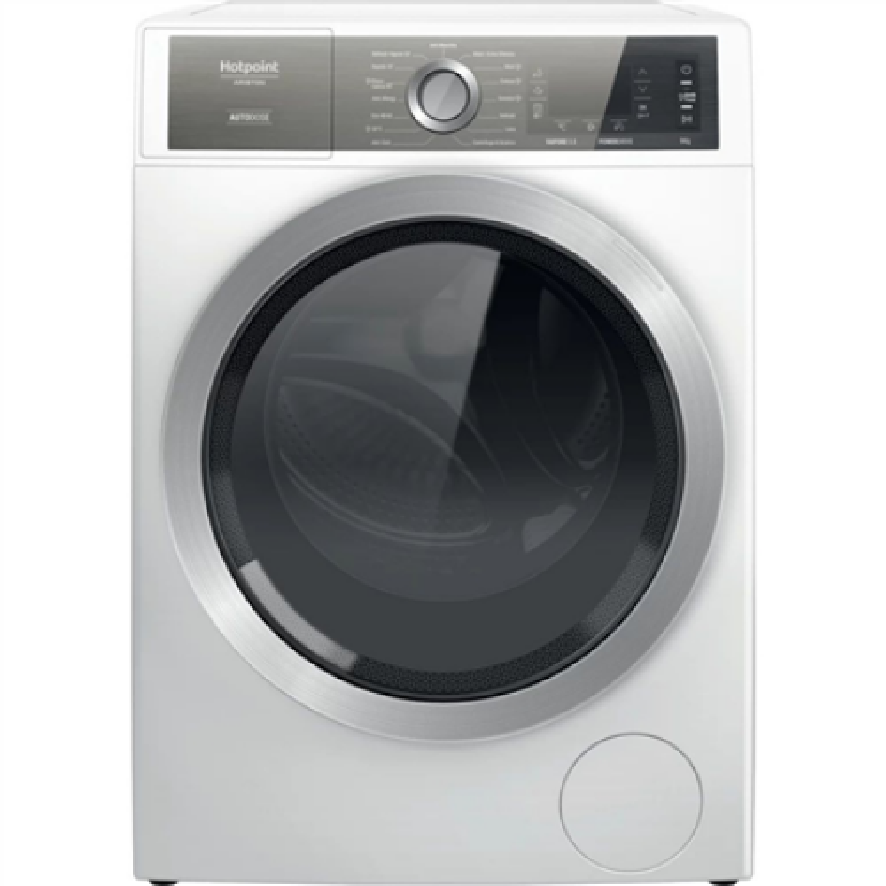 Hotpoint Washing machine H8 W946WB EU Energy efficiency class A, Front loading, Washing capacity 9 kg, 1400 RPM, Depth 64.3 cm, Width 59.9 cm, Display, LCD, Steam function, Dosage assistant, White
