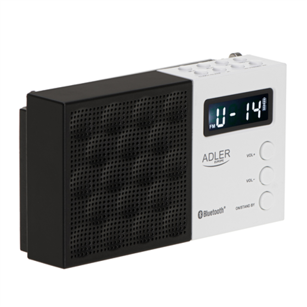 Adler , Digital Radio - PLL AM/FM , AD 1908 , Alarm function , White/Black
