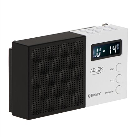 Adler , Digital Radio - PLL AM/FM , AD 1908 , Alarm function , White/Black