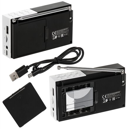 Adler , Digital Radio - PLL AM/FM , AD 1908 , Alarm function , White/Black
