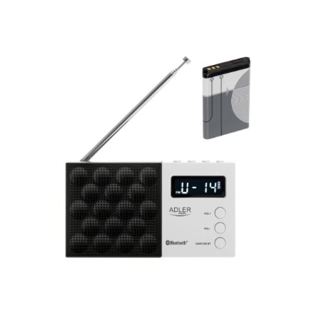 Adler , Digital Radio - PLL AM/FM , AD 1908 , Alarm function , White/Black