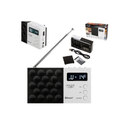 Adler , Digital Radio - PLL AM/FM , AD 1908 , Alarm function , White/Black