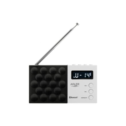 Adler , Digital Radio - PLL AM/FM , AD 1908 , Alarm function , White/Black