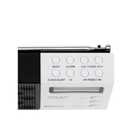 Adler , Digital Radio - PLL AM/FM , AD 1908 , Alarm function , White/Black