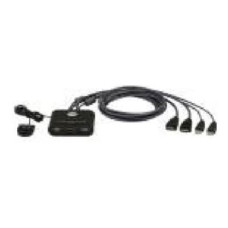 Aten , 2-Port USB FHD HDMI Cable KVM Switch , CS22HF
