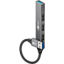 Goobay Slim 4-Port USB Hub, USB-A to USB-A, 5 Gbit/s , 74456