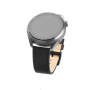 Fixed , Leather Strap with Quick Release 22mm for Smartwatch , Black