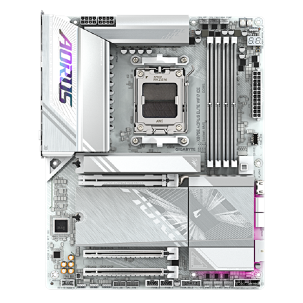 Gigabyte X870E AORUS ELITE WIFI7 ICE , Processor family AMD , Processor socket AM5 , DDR5 , Supported hard disk drive interfaces SATA, M.2 , Number of SATA connectors 4