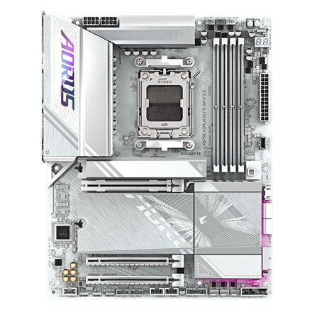 Gigabyte X870E AORUS ELITE WIFI7 ICE , Processor family AMD , Processor socket AM5 , DDR5 , Supported hard disk drive interfaces SATA, M.2 , Number of SATA connectors 4