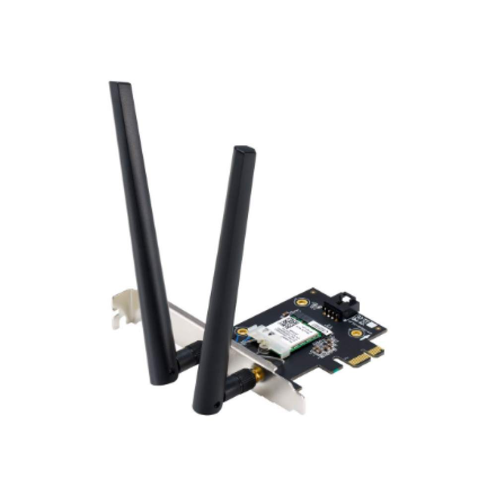 Asus WiFi 7 PCI-E Adapter with 2 external antennas , PCE-BE6500 , 802.11be , Mesh Support No , MU-MiMO No , No mobile broadband