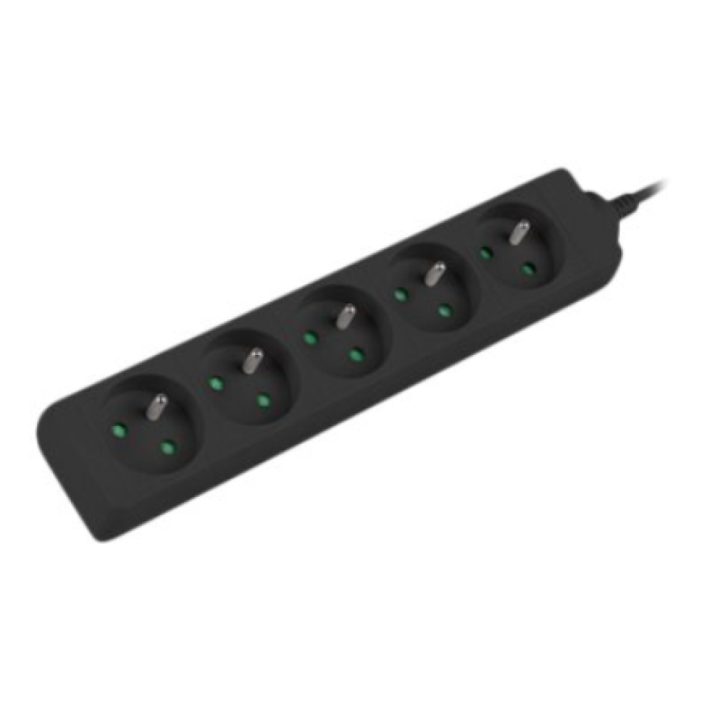 Power strip outlets for UPS system, 1m , PS0-05E-0100-IEC-BK , Sockets quantity 5