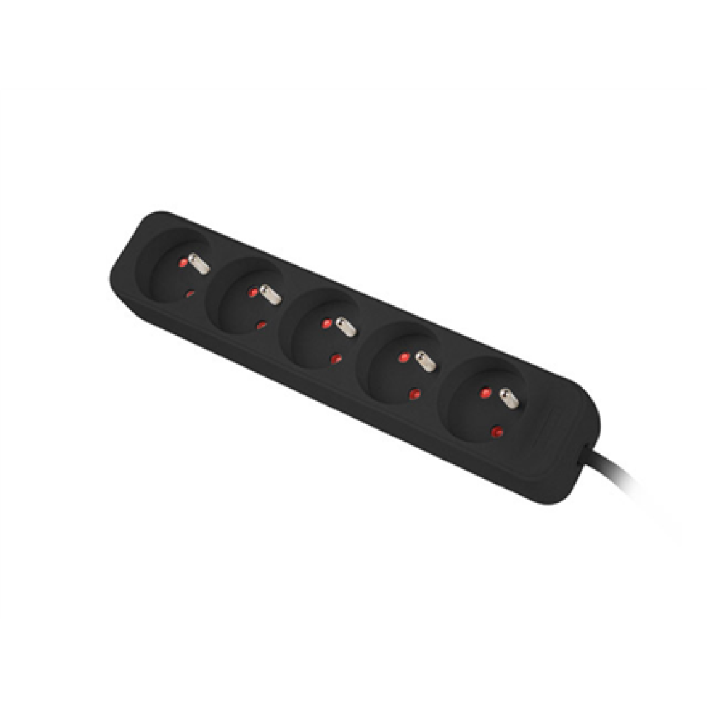 Power strip outlets for UPS system, 1m , PS0-05E-0100-IEC-BK , Sockets quantity 5