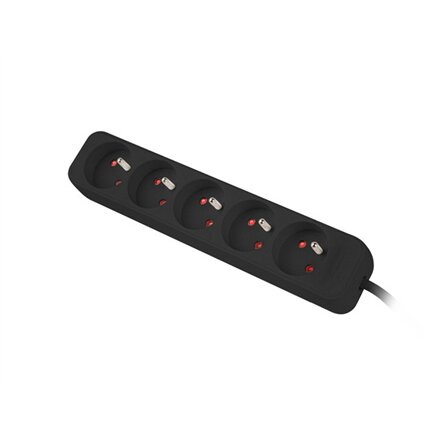 Lanberg , Power strip outlets for UPS system, 1m , PS0-05E-0100-IEC-BK , Sockets quantity 5