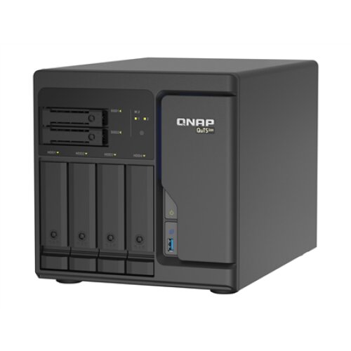 QNAP , 6-Bay QuTS hero NAS , TS-H686-D1602-8G , Up to 6 HDD/SSD Hot-Swap , Intel Xeon , Xeon D-1602 Dual-Core , Processor frequency 2.5 GHz , 8 GB , DDR4