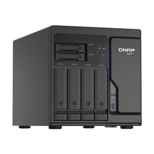 QNAP , 6-Bay QuTS hero NAS , TS-H686-D1602-8G , Up to 6 HDD/SSD Hot-Swap , Intel Xeon , Xeon D-1602 Dual-Core , Processor frequency 2.5 GHz , 8 GB , DDR4