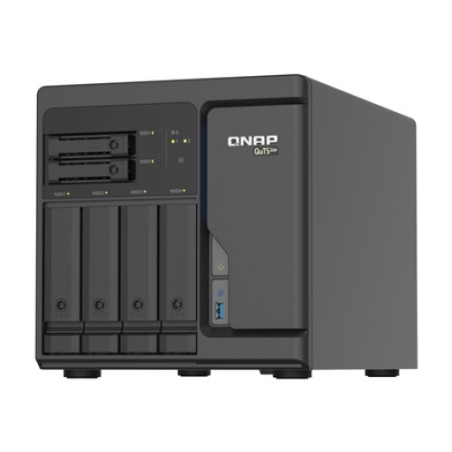 QNAP , 6-Bay QuTS hero NAS , TS-H686-D1602-8G , Up to 6 HDD/SSD Hot-Swap , Intel Xeon , Xeon D-1602 Dual-Core , Processor frequency 2.5 GHz , 8 GB , DDR4