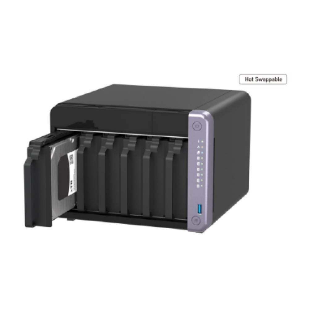 QNAP Cost-effective 6-bay 10GbE NAS , TS-632X-4G , Alpine , AL524 , Processor frequency 2 GHz , 4 GB , DDR4 SODIMM , 120W adapter (12VDC), 100-240VAC