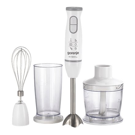 Gorenje , Blender , HBC564QW , Hand Blender , 560 W , Number of speeds Variable , Chopper , White