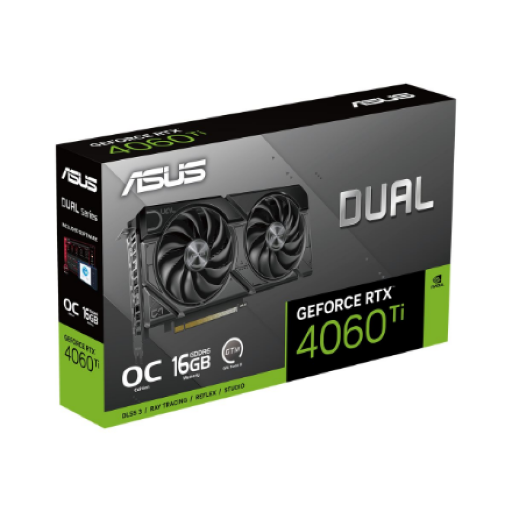 Asus Dual GeForce RTX 4060 Ti EVO OC Edition 16GB GDDR6 , NVIDIA , 16 GB , GeForce RTX 4060 Ti , HDMI ports quantity 1 , PCI Express 4.0
