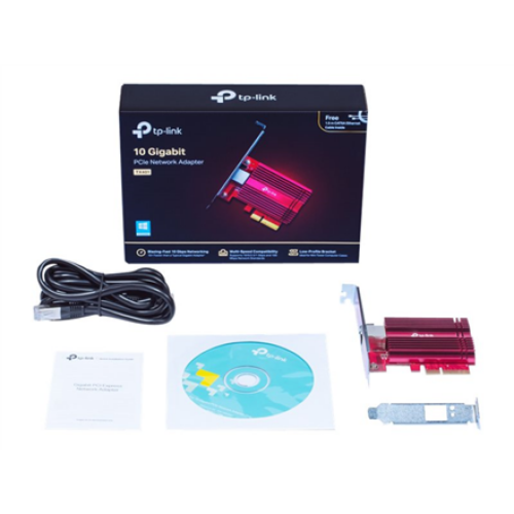 TP-LINK , TX401 , 10/100/1000 Mbit/s , 1× PCI Express 3.0 x4, 1× RJ45 Gigabit/Megabit Port