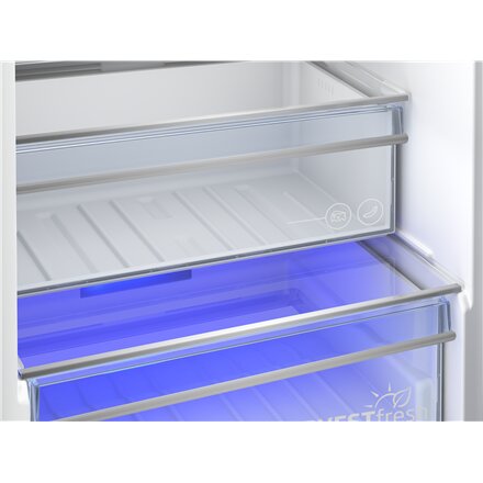 BEKO Refrigerator , BCNA306E42SN , Energy efficiency class E , Built-in , Combi , Height 193.5 cm , No Frost system , Fridge net capacity 215 L , Freezer net capacity 69 L , Display , 37 dB , White