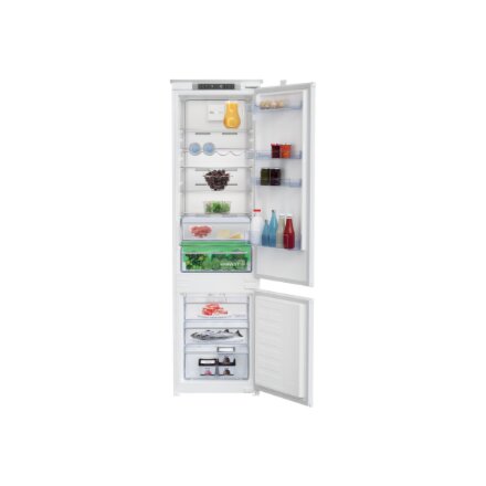BEKO Refrigerator , BCNA306E42SN , Energy efficiency class E , Built-in , Combi , Height 193.5 cm , No Frost system , Fridge net capacity 215 L , Freezer net capacity 69 L , Display , 37 dB , White