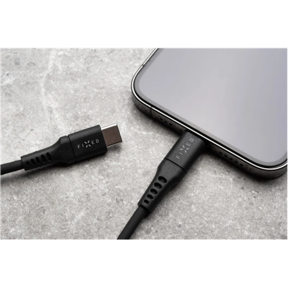 Fixed , Liquid Silicone Cable USB-C/USB-C , FIXDLS-CC05-BK
