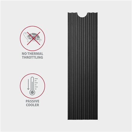 AXAGON Passive aluminum heatsink for all M.2 SSDs, size 2280, high 3 mm , CLR-M2L3