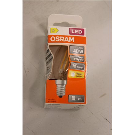SALE OUT. Osram Parathom Classic Filament , E14 , 3.4 W , Warm White , DAMAGED PACKAGING