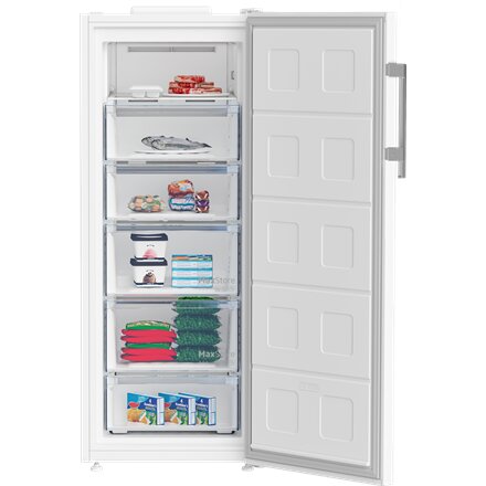 BEKO Freezer , B5RFNE274W , Energy efficiency class E , Upright , Free standing , Height 151.5 cm , Total net capacity 220 L , No Frost system , White