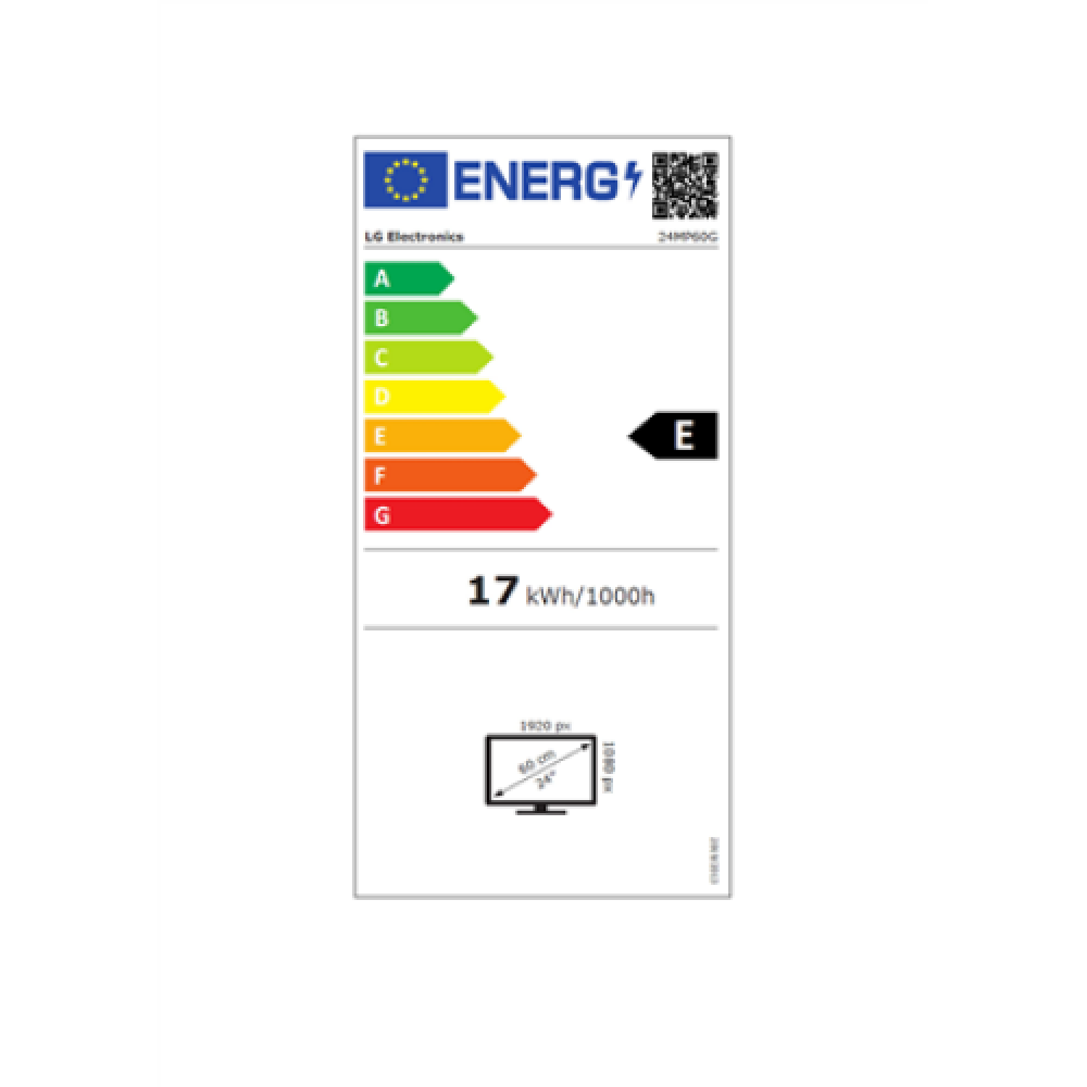LG , 24MP60G-B , 24 , IPS , FHD , 16 : 9 , 1 ms , 1920 x 1080 , 200 cd/m² , Audio , HDMI ports quantity 1 , Black