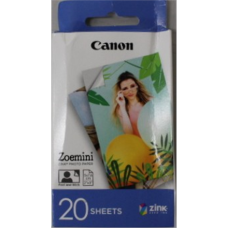 SALE OUT. 20 sheets , ZP-2030 , Photo Paper , White , 5 x 7.6 cm , DAMAGED PACKAGING