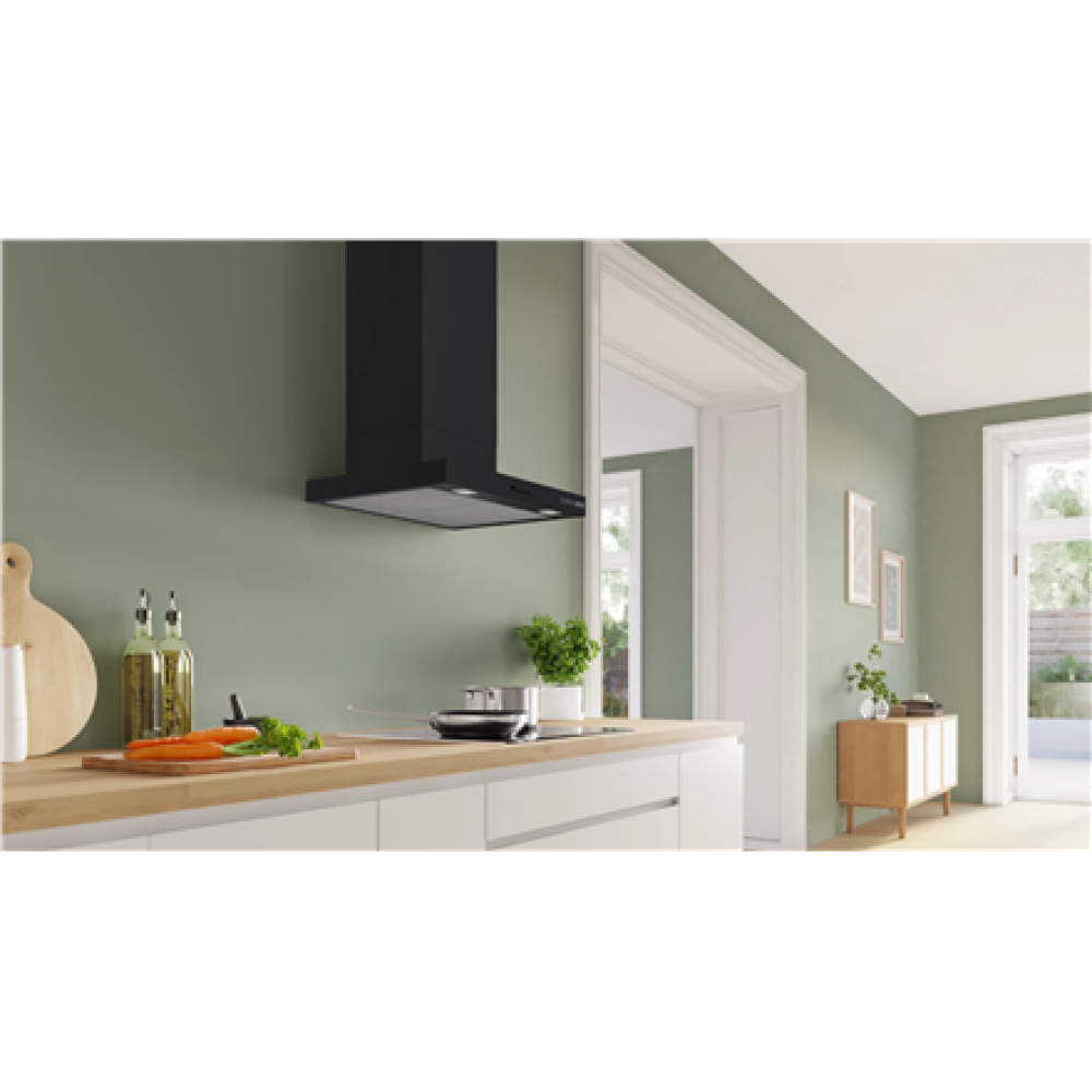 Bosch DWB65CC60 , Hood , Wall mounted , Energy efficiency class B , Width 59.8 cm , Mechanical , 594 m³/h , Matte black , LED