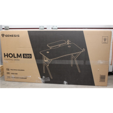 SALE OUT. , Genesis , Gaming Desk , Holm 320 RGB , White , UNPACKED, DAMAGED PACKAGING, SCRATCHED DESK TOP , 24 month(s)