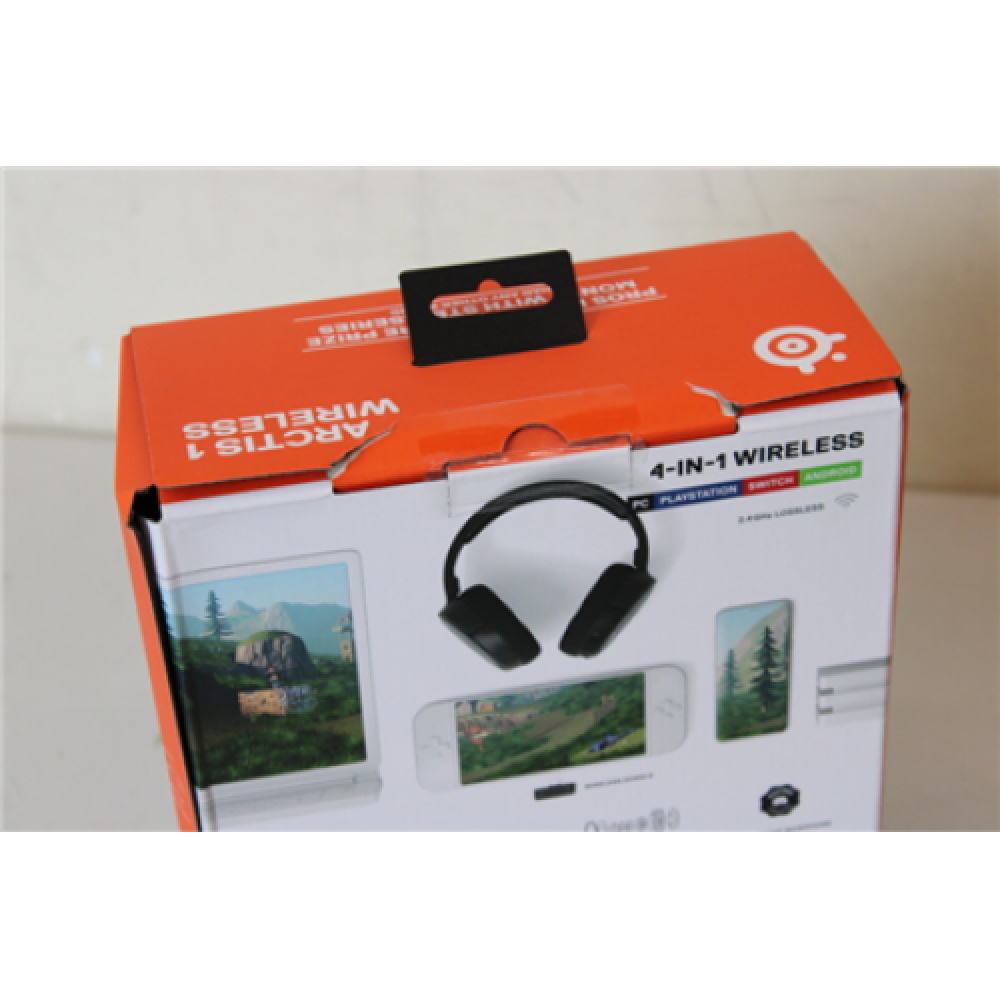 SALE OUT. SteelSeries Arctis 1 Wireless gaming headsets, Black SteelSeries Gaming Headset, Black, DAMAGED PACKAGING, Gaming headsets, Arctis 1, Wireless USB or USB-C