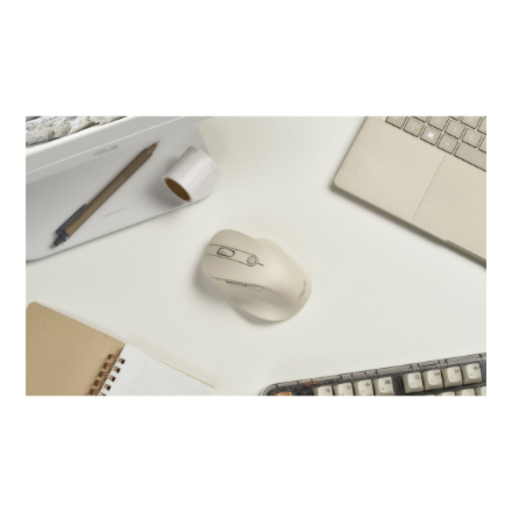 Asus Mouse , MD105 , Wireless , Bluetooth, 2.4GHz , Milky White
