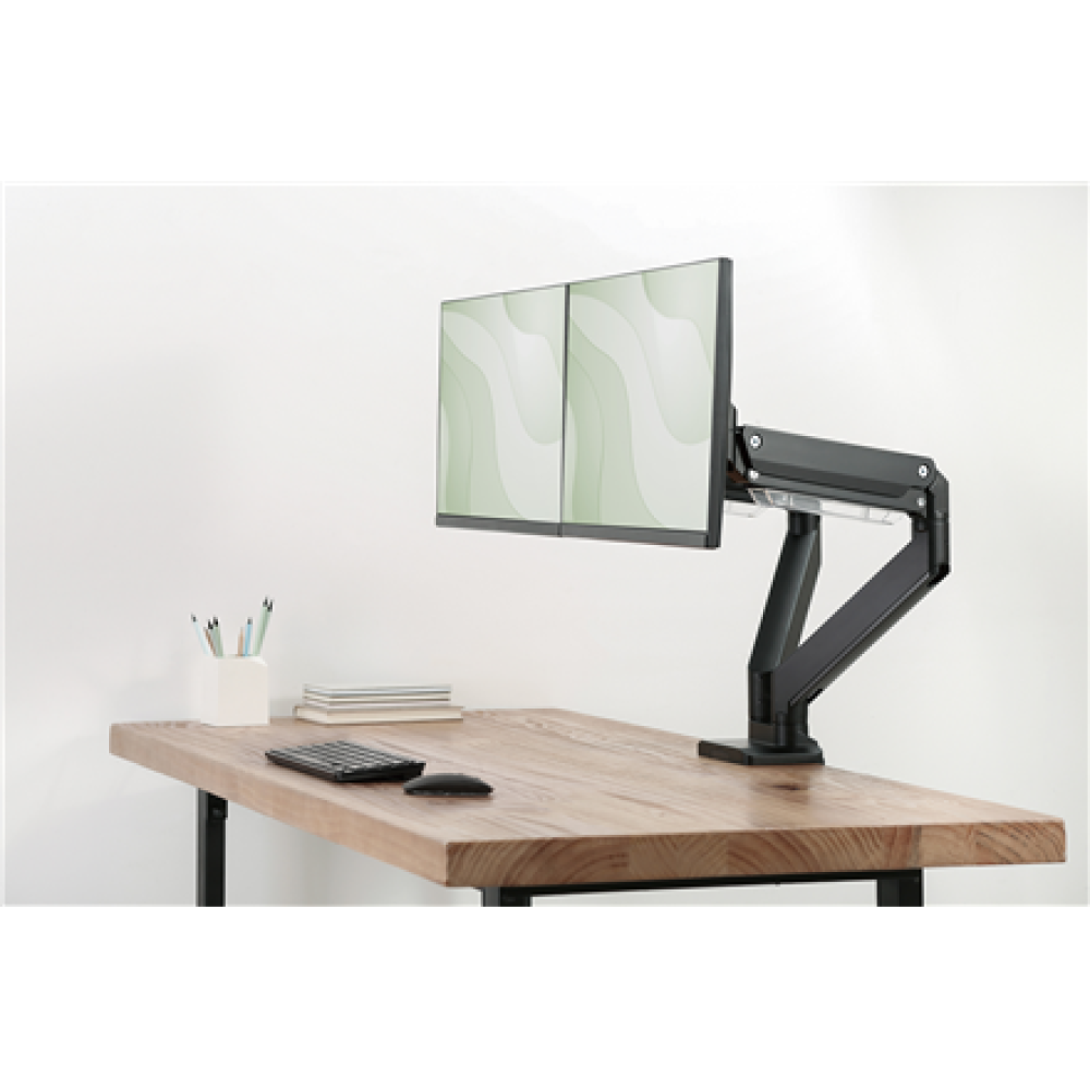 Digitus Desk Mount , DA-90427 , Adjustable Height, Rotate, Tilt, Swivel , 15-35 , Maximum weight (capacity) 2x15 kg , Black