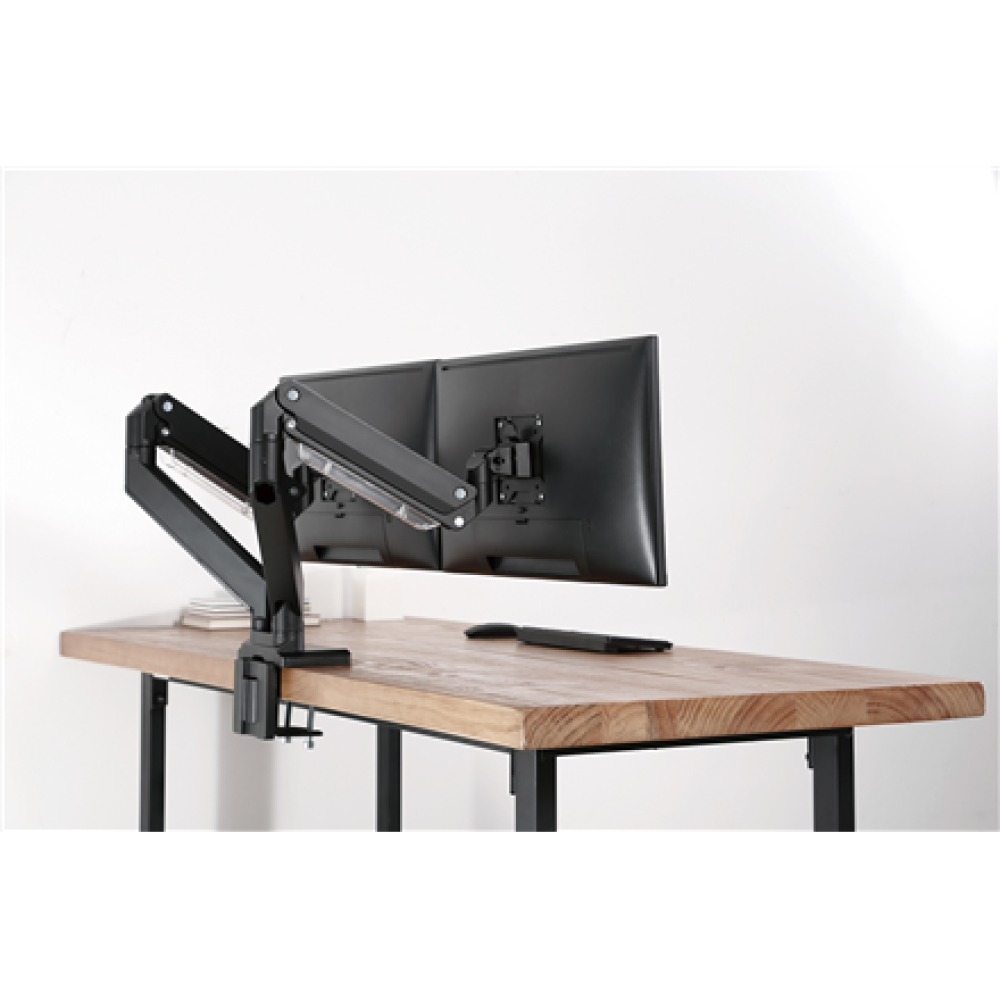 Digitus Desk Mount , DA-90427 , Adjustable Height, Rotate, Tilt, Swivel , 15-35 , Maximum weight (capacity) 2x15 kg , Black