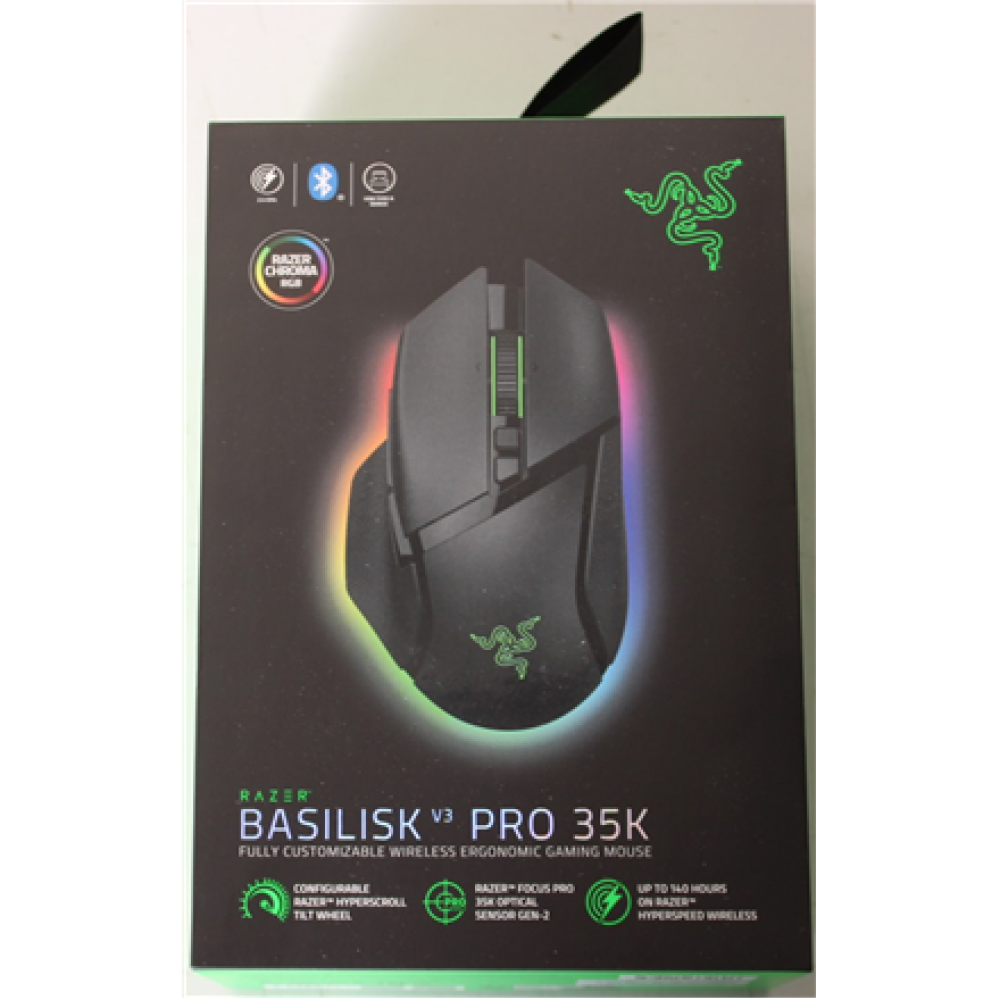 SALE OUT. Razer Basilisk V3 Pro 35K Gaming Mouse, Wireless, Black , Razer Gaming Mouse , Basilisk V3 Pro 35K , Optical mouse , Wireless , Black , Yes , DEMO