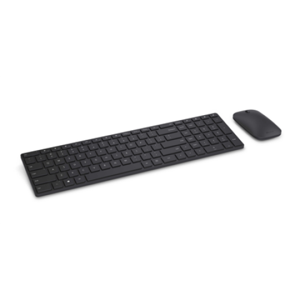 Microsoft BLUETOOTH DESKTOP Keyboard and Mouse Set, Wireless, Mouse included, Batteries included, EN, Wireless connection, Numeric keypad, 461.6 g, Matte black, Bluetooth
