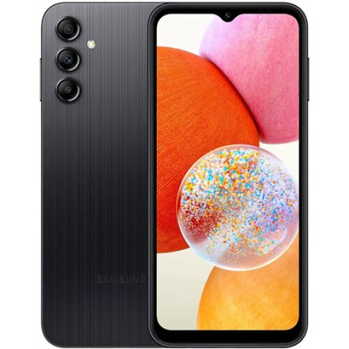 Samsung , Galaxy , A14 A145R , Black , 6.6 , PLS LCD , 1080 x 2408 pixels , Mediatek MT6769 , Helio G80 (12 nm) , Internal RAM 4 GB , 128 GB , microSDXC , Dual SIM , Nano-SIM , 3G , 4G , Main camera 50 + 5 + 2 MP , Secondary camera 13 MP , Android , 13 , 