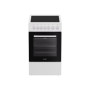 INDESIT Cooker , IS5V5GSW/P , Hob type Ceramic , Oven type Electric , White , Width 50 cm , Depth 60 cm , Energy efficiency class A , 55 L