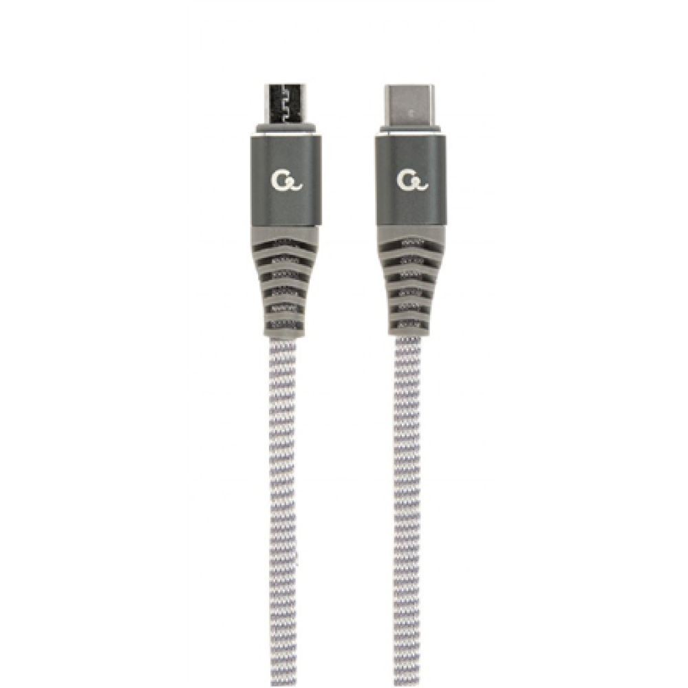 Cablexpert , Premium cotton braided USB Type-C to micro-USB charging and data cable, 1.5 m , CC-USB2B-CMMBM-1.5M