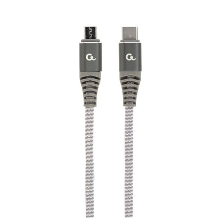 Cablexpert , Premium cotton braided USB Type-C to micro-USB charging and data cable, 1.5 m , CC-USB2B-CMMBM-1.5M